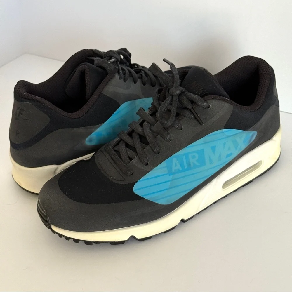 Nike Air Max 90 NS GPX Shoes Black/Laser Blue Heritage Men Sz 9.5 AJ7182-002